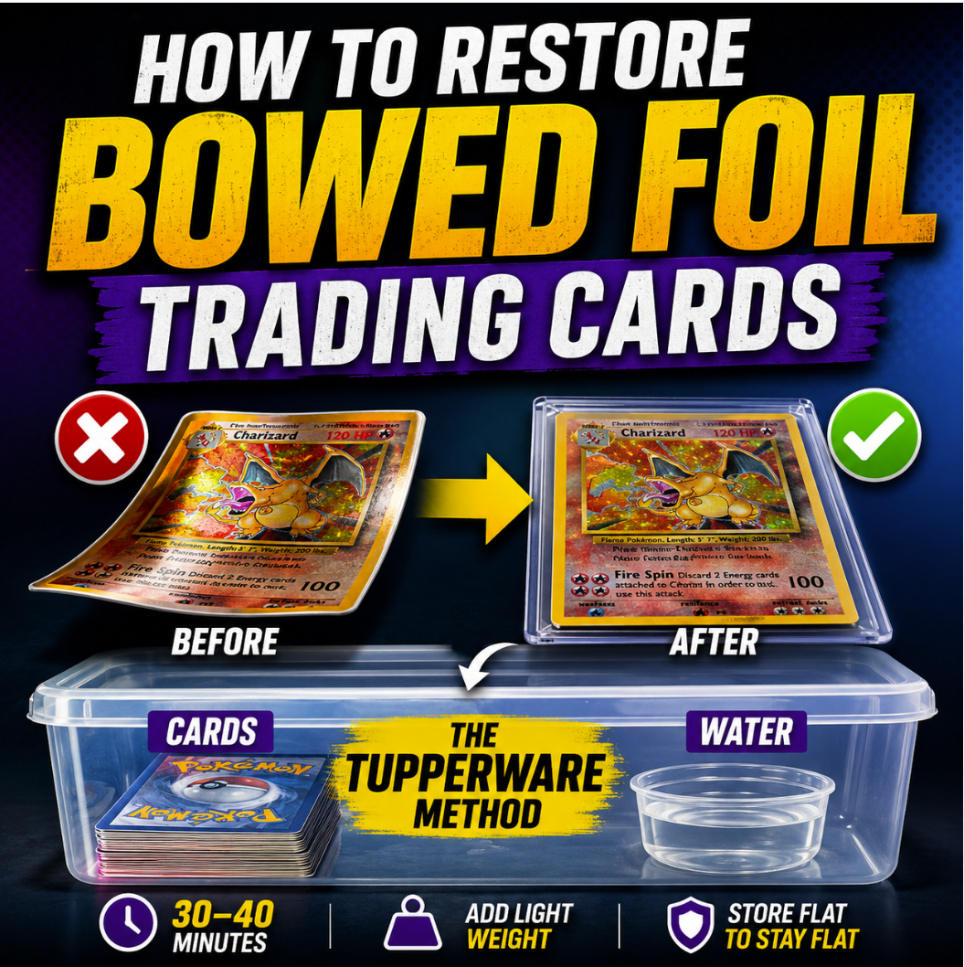 How to Restore Bowed Foil Trading Cards and Keep Them Flat