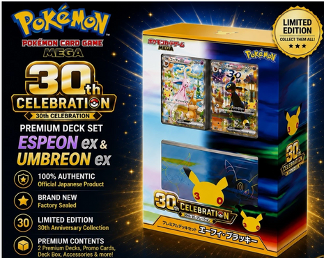 Pokemon Card Game MEGA 30th CELEBRATION Premium Deck Set ESPEON UMBREON