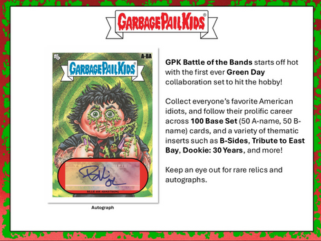 2024 Topps Garbage Pail Kids Battle of the Bands - Green Day Hobby Box