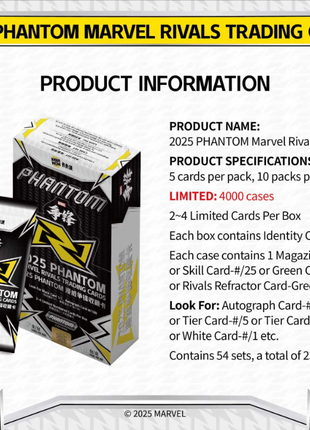 2025 Kakawow Marvel Rivals Phantom Hobby Box